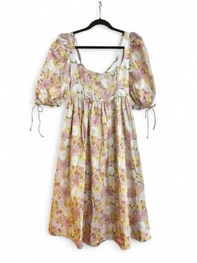 For Love & Lemons floral printed Carrie midi dress